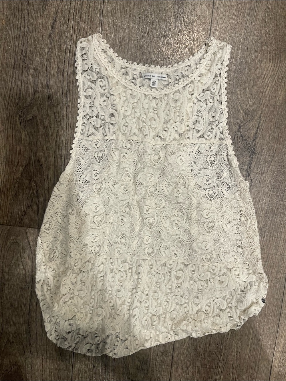 American Eagle Outfitters White Lace Sleeveless Camisole